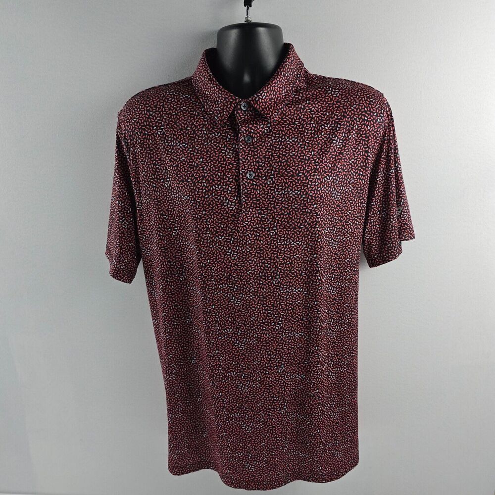 Maelreg performance polo shirt red mens short sleeve golf 4780‎ XL